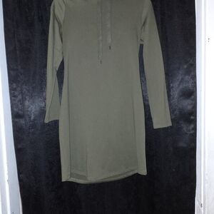 Derek Heart Olive Hooded Dress